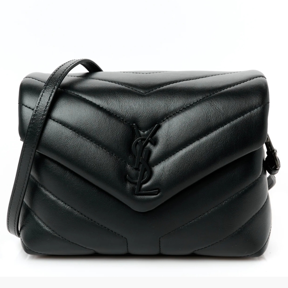 ❌SOLD❌ YSL Calfskin Y Quilted Monogram Monochrome Toy Loulou Crossbody